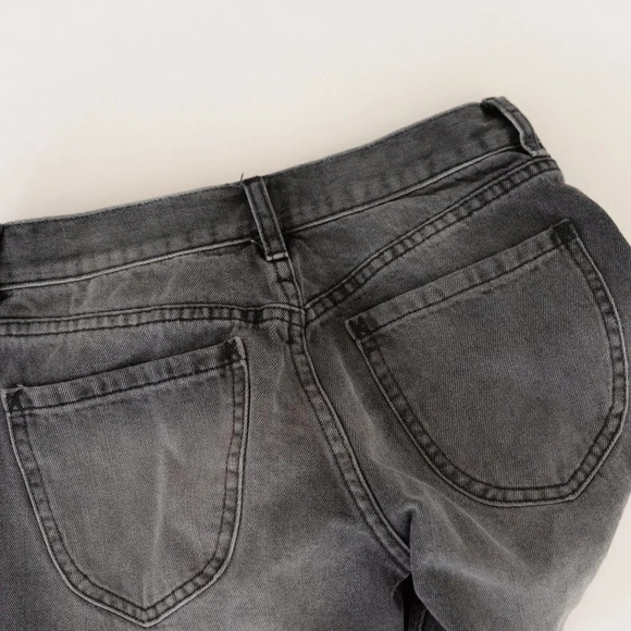 Free People We The Free Black Crop with Raw Hem Denim Jeans Size 25 - Picture 11 of 12